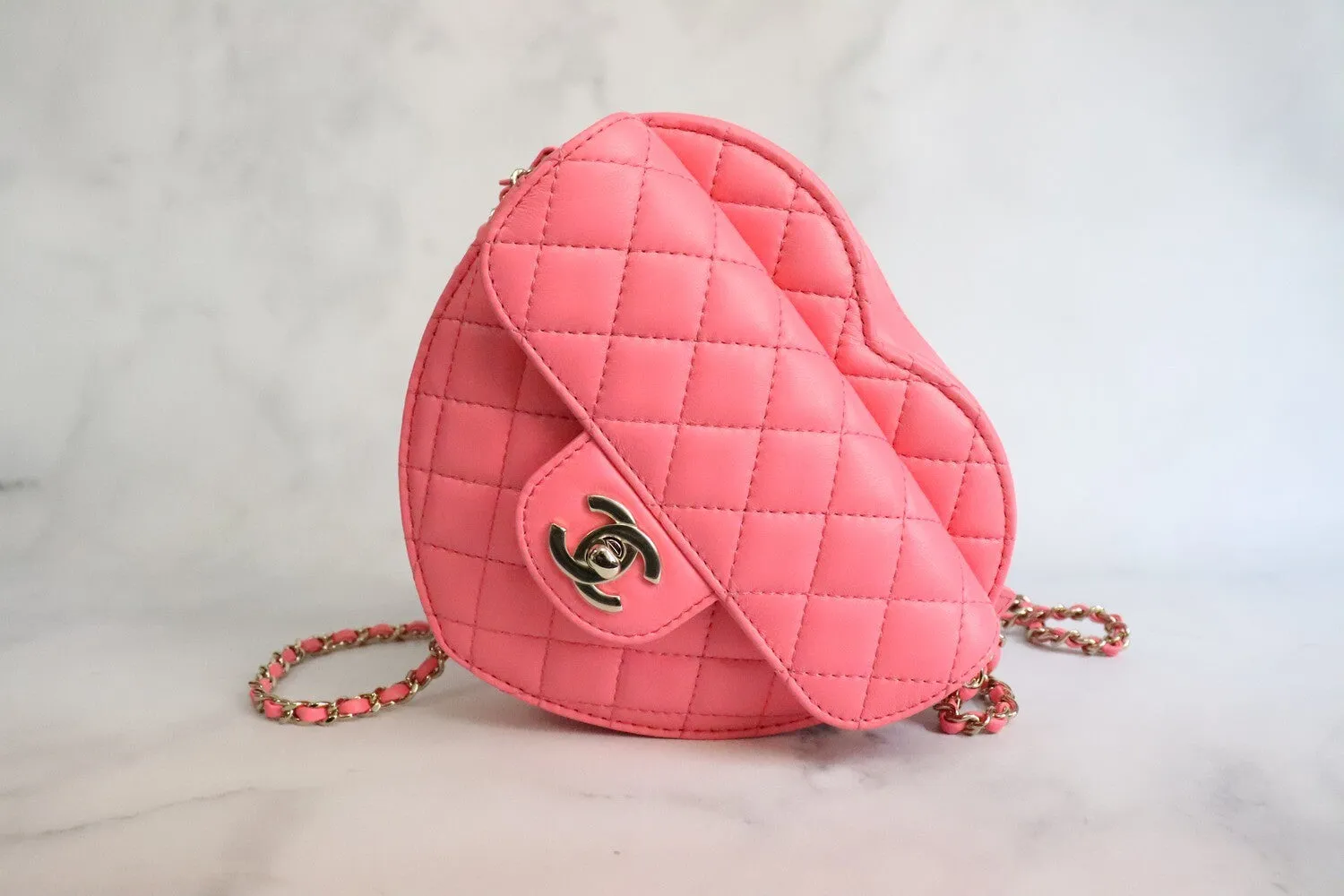 CHLMini Heart Bag Coral PiNike For Women 7in/18cm AS3191 B07958 NH621