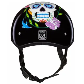 Close Out Clearance Daytona Helmets D6-DS ‘Skull Cap’ Diamond Skull Half Face Helmet