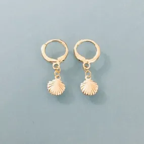 Clover Mini Shell Hoop Earrings | Small Gold Shell Hoop Earrings | Women's Jewelry | Gold Hoop Earrings | Christmas Gift | Women's Gift