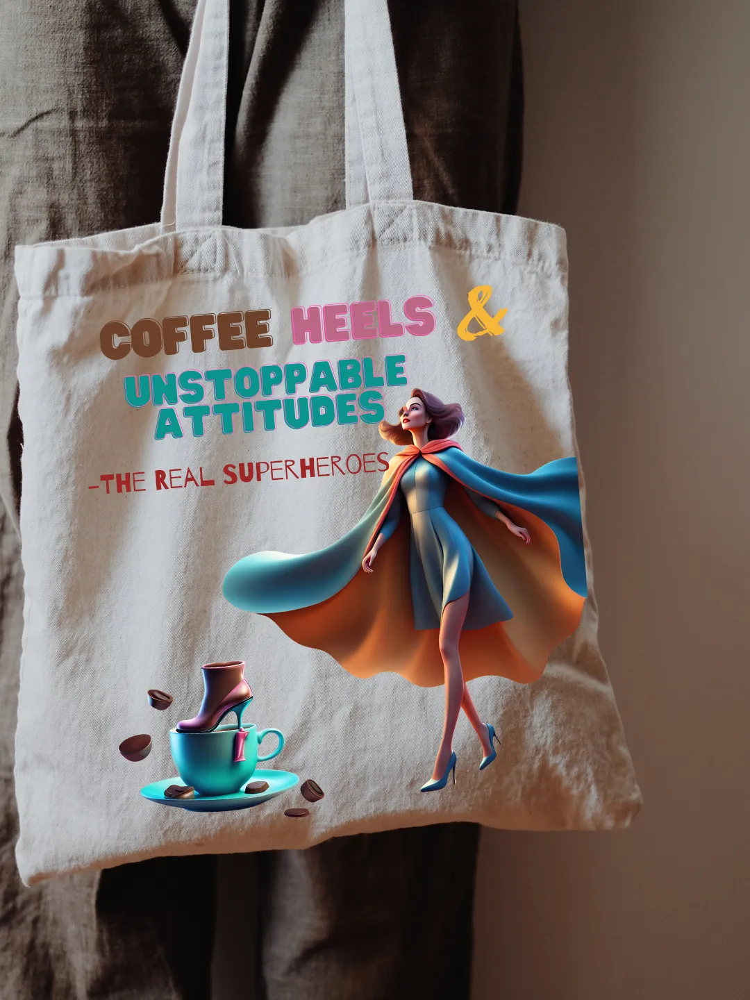 Coffee Heels Attitude -  Canvas Reusable Bags