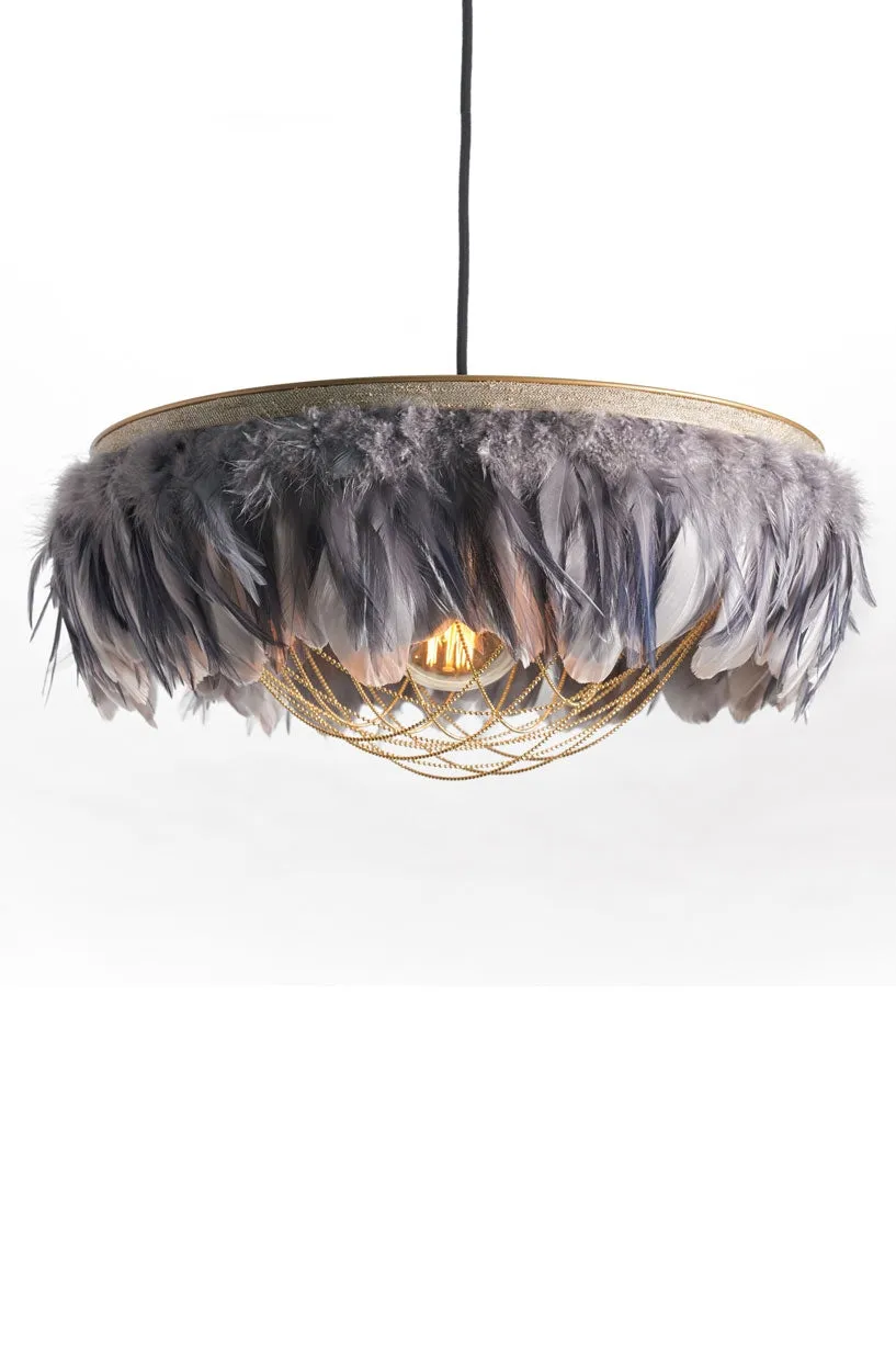 Coldharbour Lights Juliette Feather Shade - Two Tone Grey