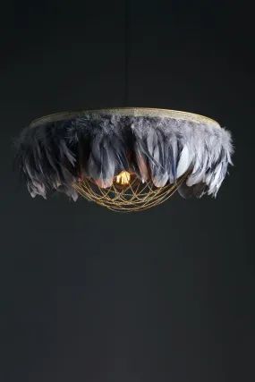 Coldharbour Lights Juliette Feather Shade - Two Tone Grey