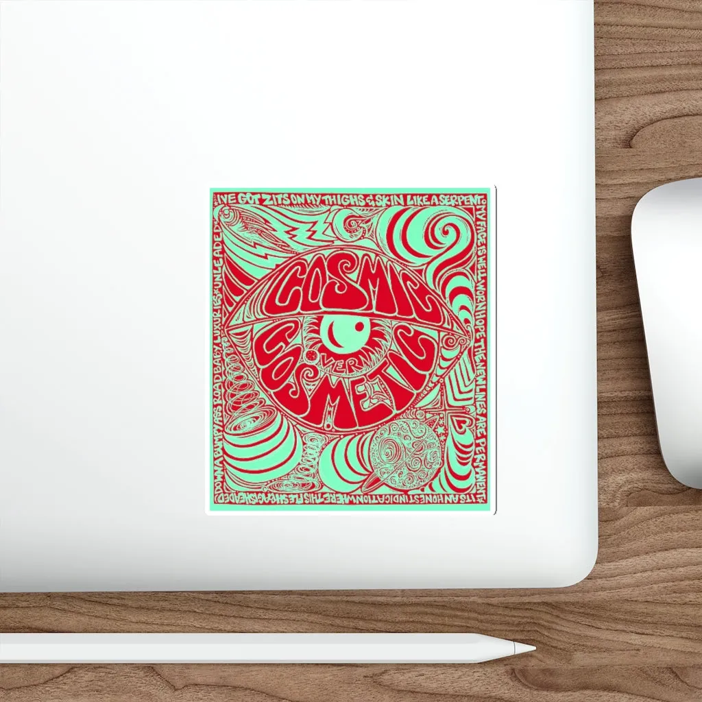 Cosmic Over Cosmetic Die-Cut Sticker - Red Mint