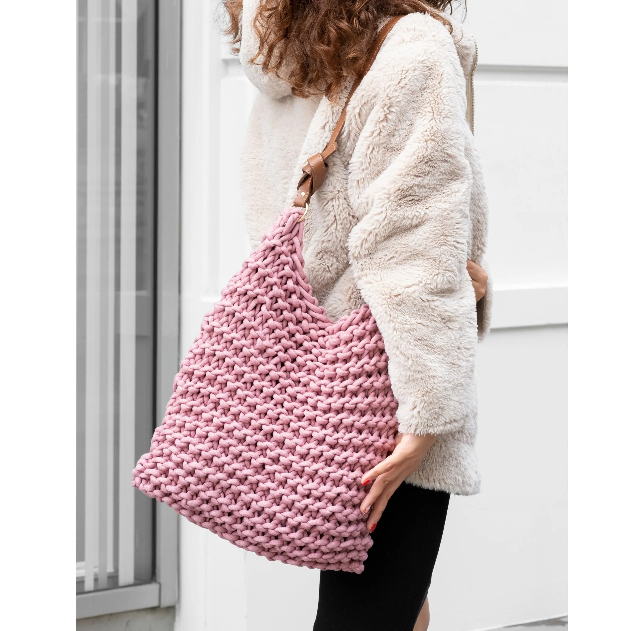 Crochet Hobo Shoulder Bag