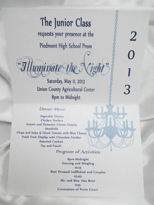 Custom -Chandelier Prom Invite