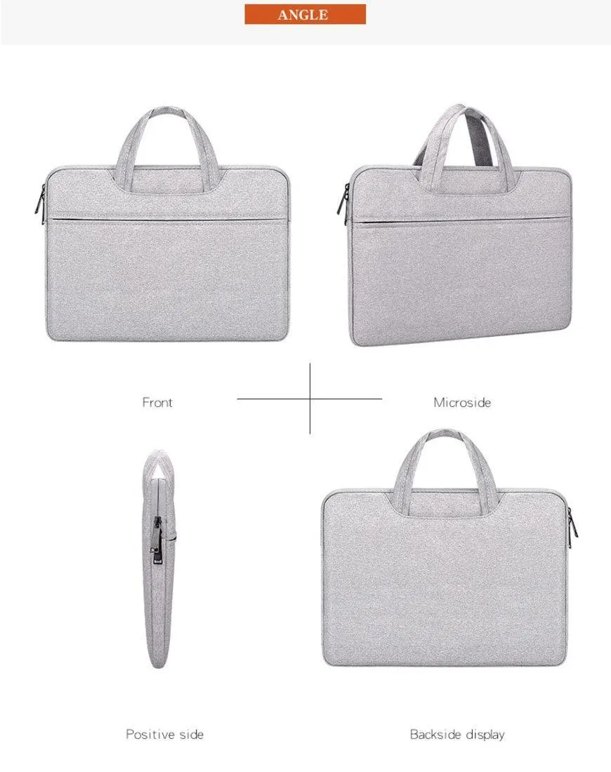 Custom Logo Waterproof Business Computer Laptop Bag Sleeve-Grey