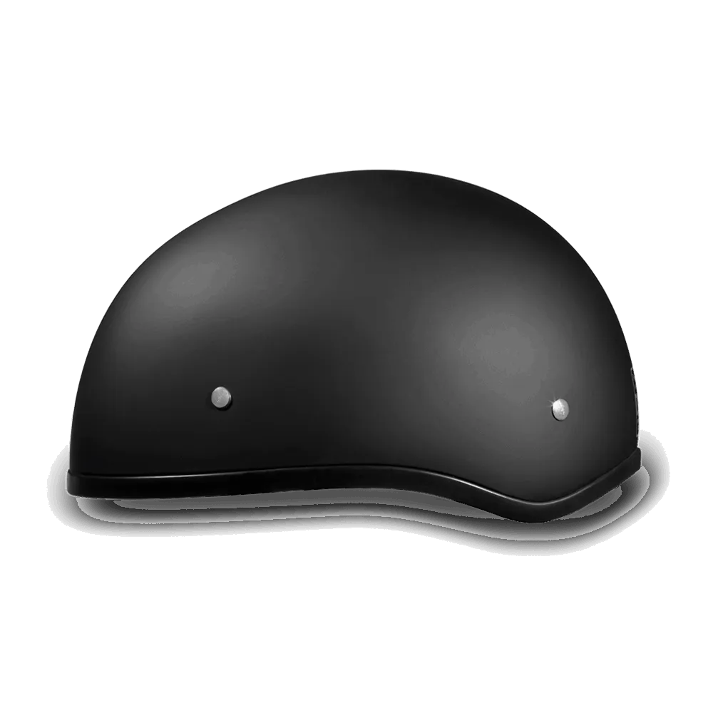 D1-BNS D.O.T. Daytona Skull Cap No Visor - Dull Matte Black