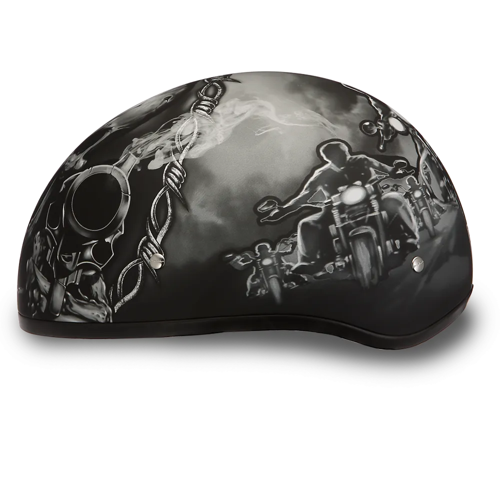 D6-G D.O.T. DAYTONA SKULL CAP - W/ GUNS