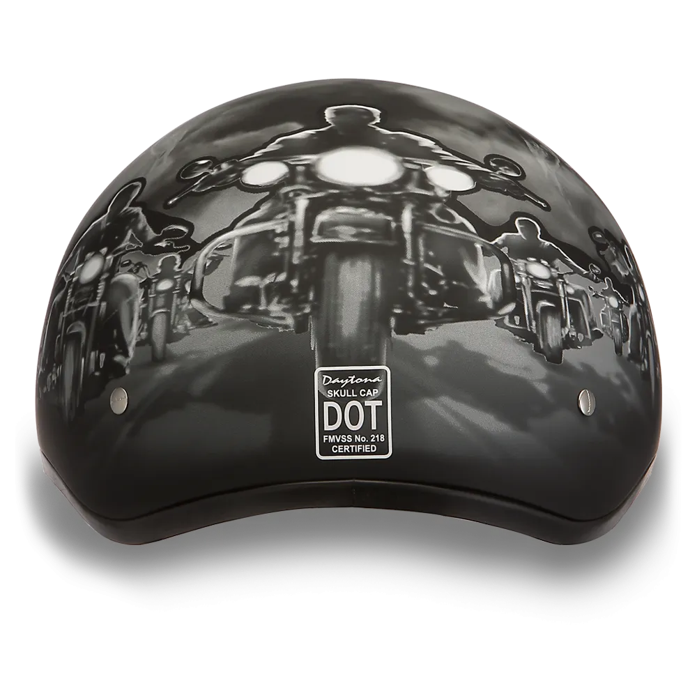 D6-G D.O.T. DAYTONA SKULL CAP - W/ GUNS