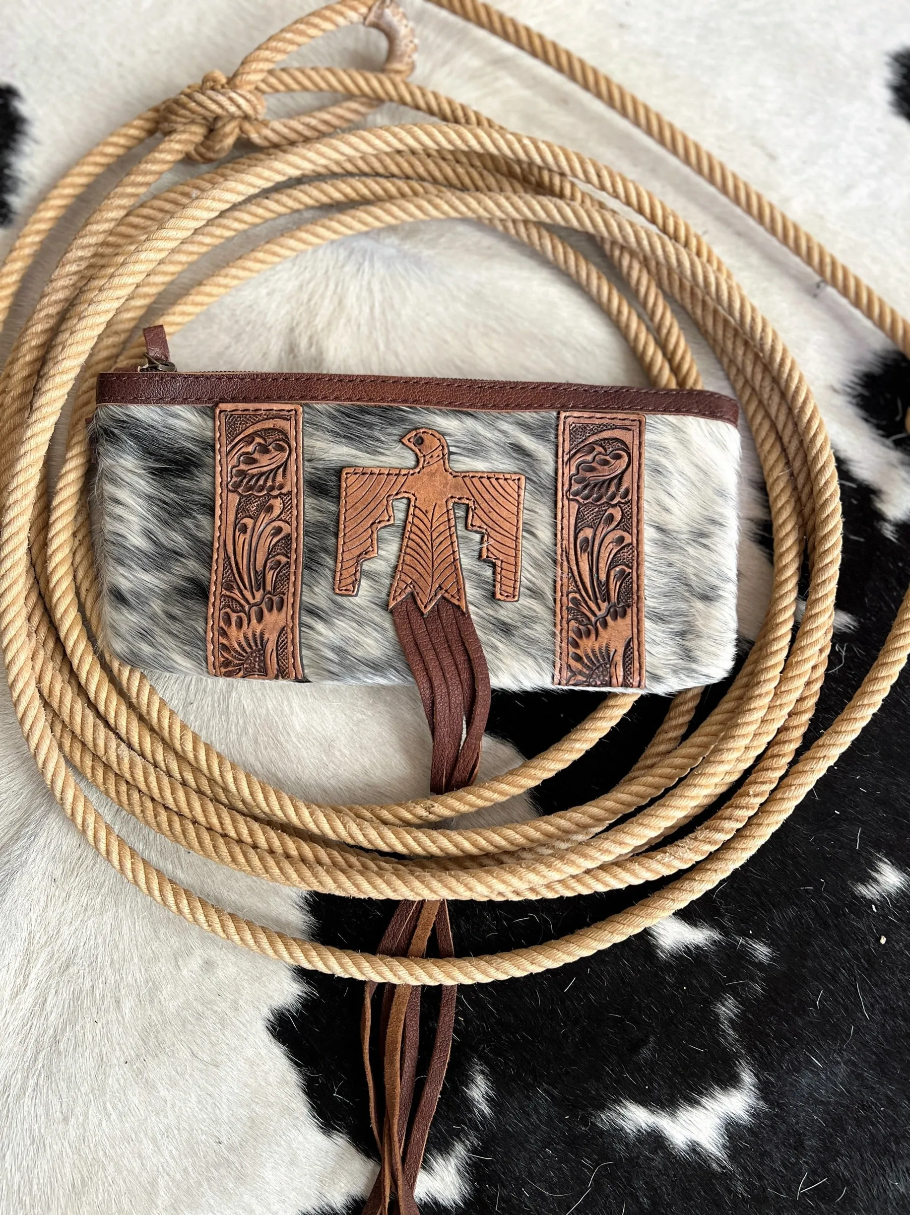 Darling Leather Thunderbird Wristlet