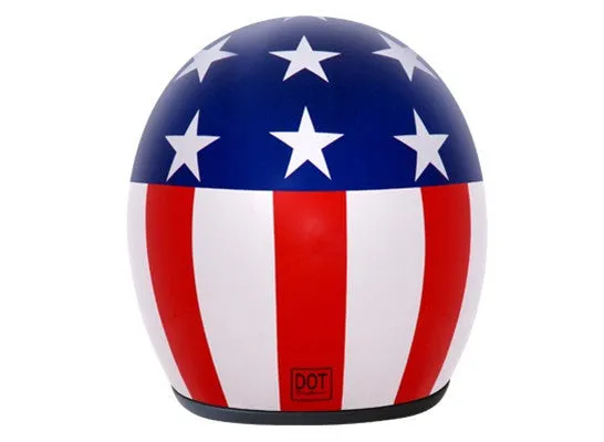 Daytona D.O.T Cruiser Motorcycle Helmet 3/4 Shell American Flag