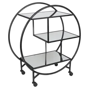 Deco Black Drinks Trolley