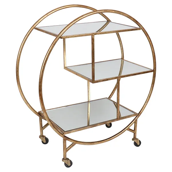 Deco Gold Drinks Trolley