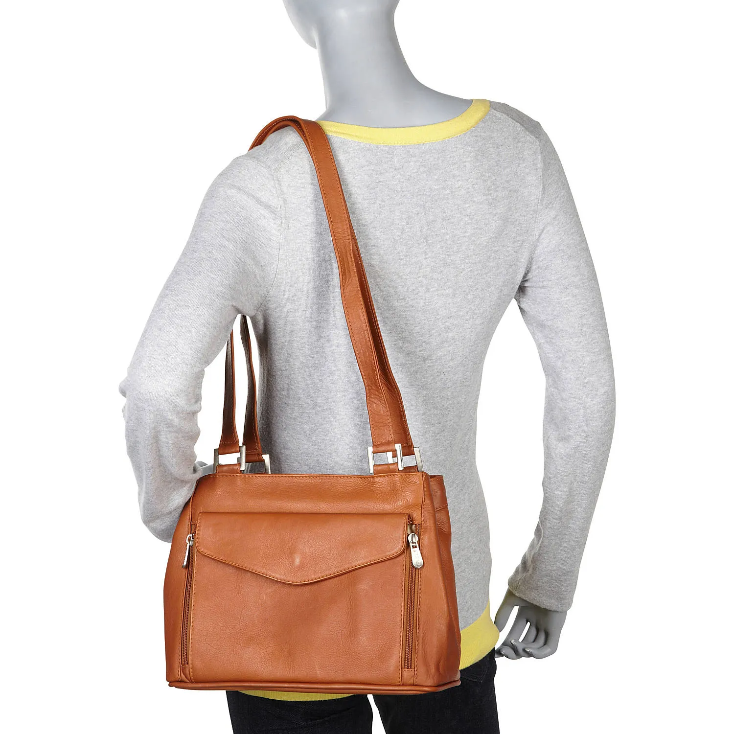 DOUBLE COMPARTMENT SHOULDER BAG