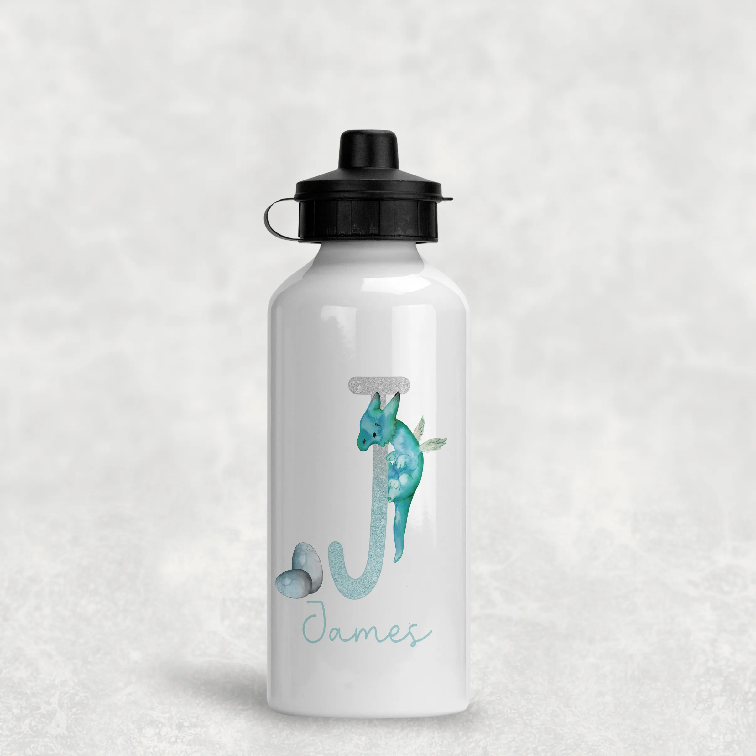 Dragon Alphabet Personalised Aluminium Water Bottle 400/600ml