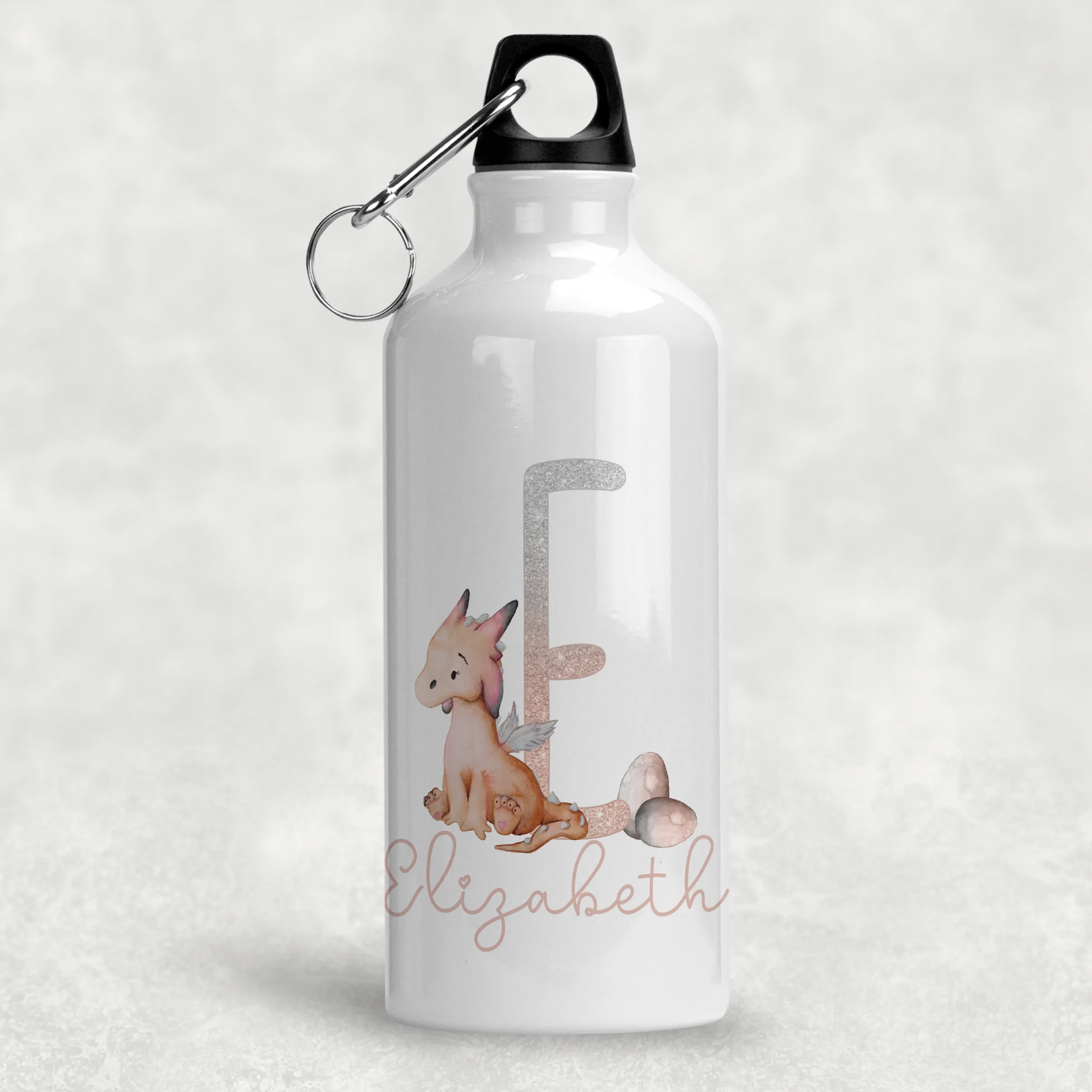 Dragon Alphabet Personalised Aluminium Water Bottle 400/600ml