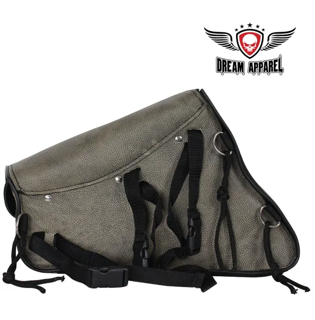 Dream Apparel Motorcycle Swing Arm Bag Distressed Brown Leather Left Side Solo Bags