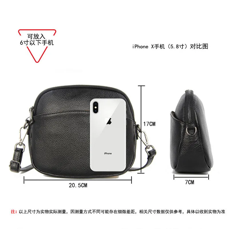 DUNNMALL New Simple Bag Versatile Women's Fashion Messenger Bag First Layer Leather One-Shoulder Soft Leather Shell Bag Genuine Leather Women's Bag