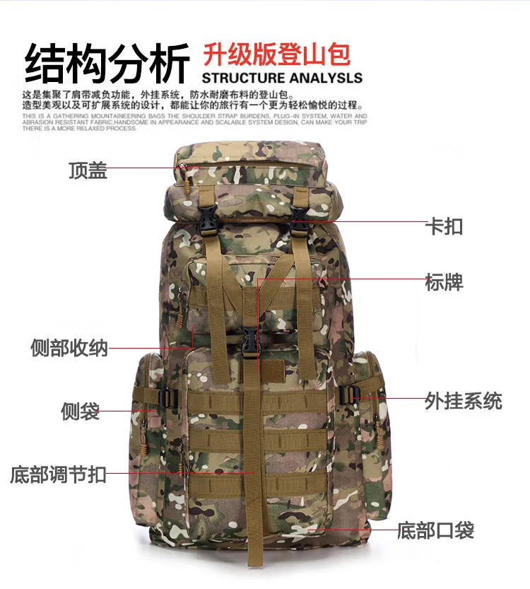 Durable Outdoor Equipment Climbing Hiking Backpack Bags