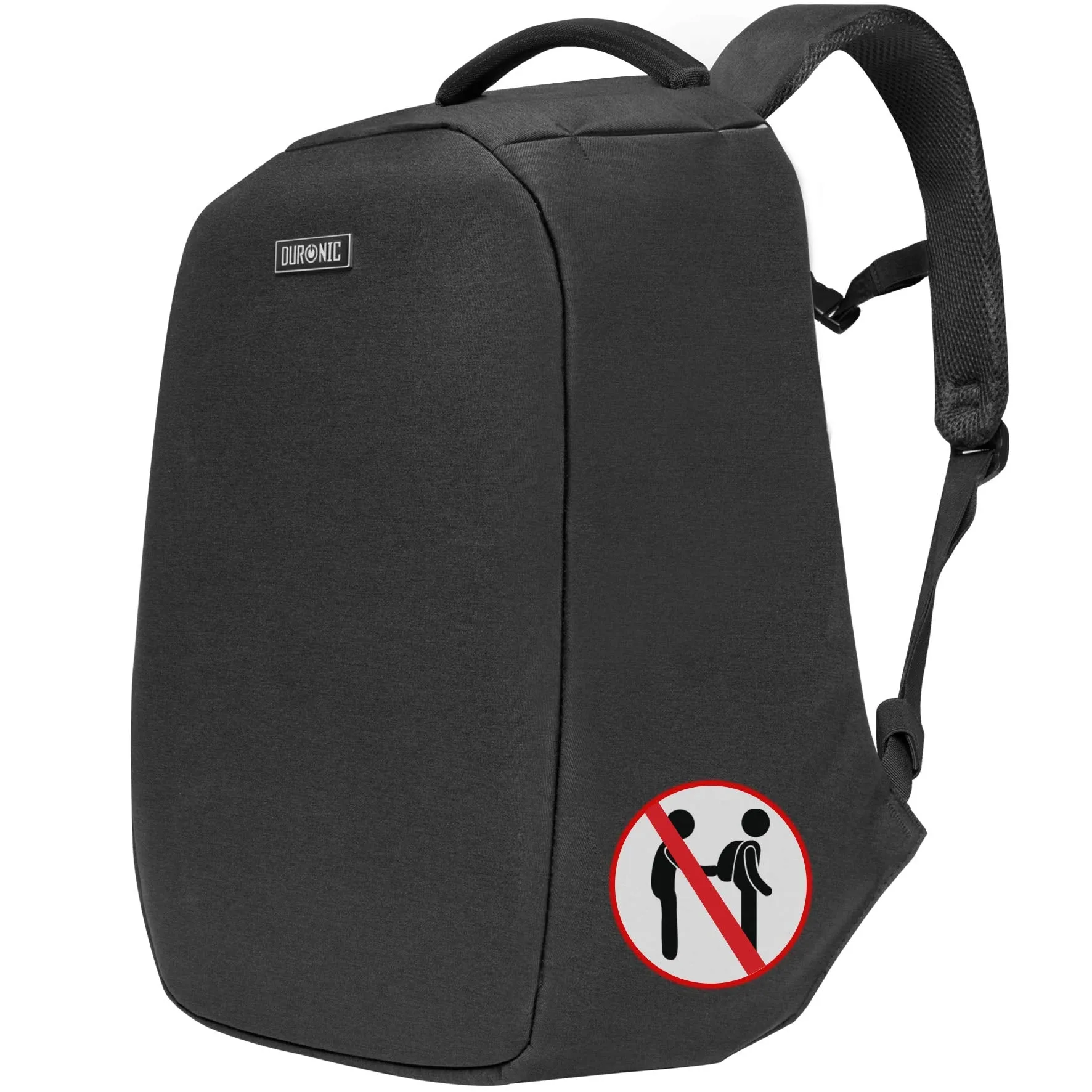 Duronic LB22 Anti-Theft Laptop MacBook Backpack | Rucksack | Travel Bag | University | College |School | 13.3" – 15.6" Internal Laptop Sleeve | Water Resistant