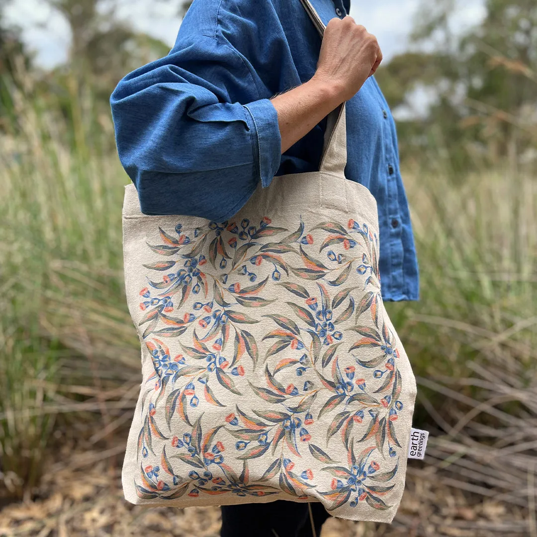 Earth Greetings Tote Bag With Pocket - Gumnut Dance