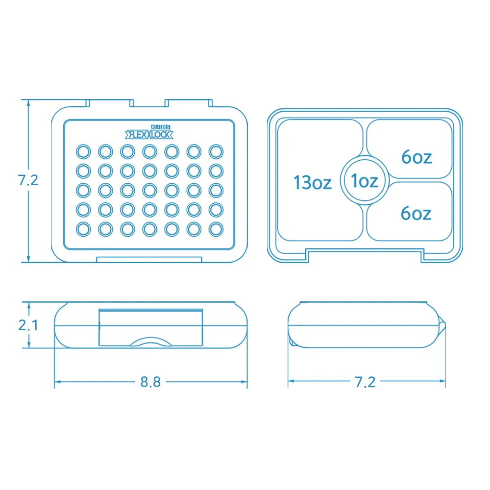 FlexBox Bento Lunch Box - Green