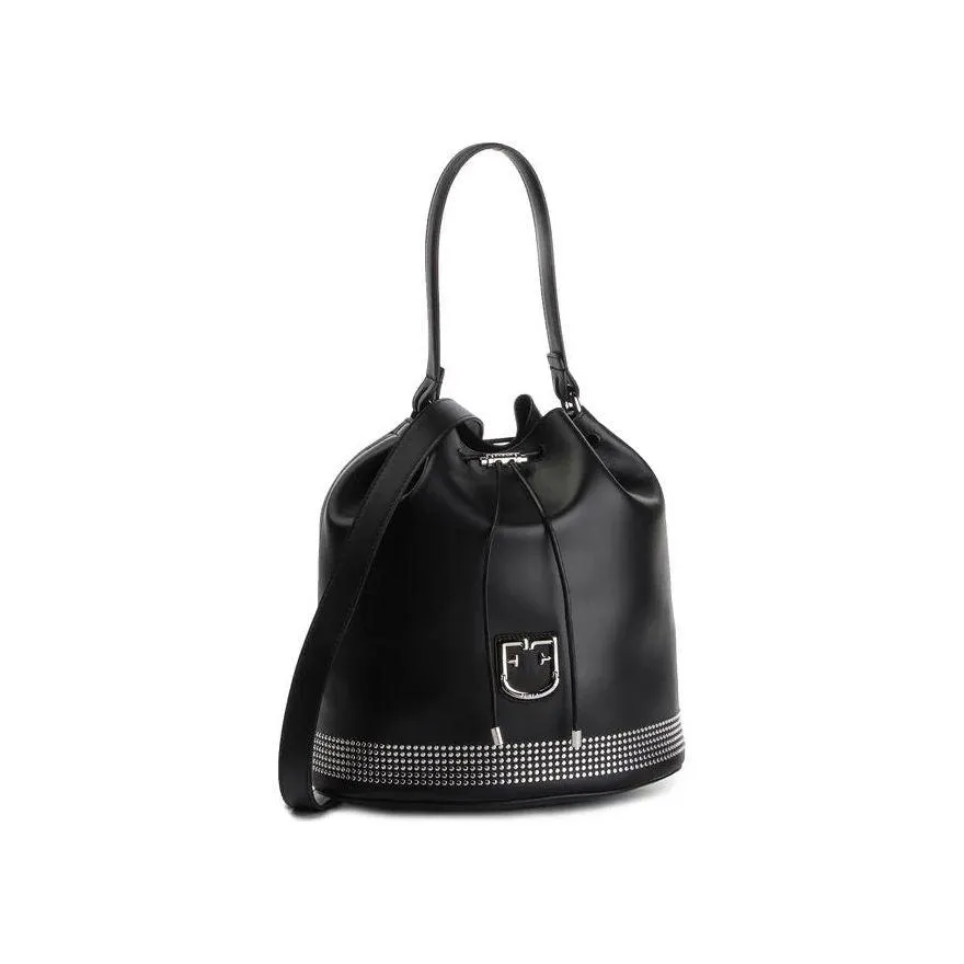 Furla Corona Drawstring Bag - Black