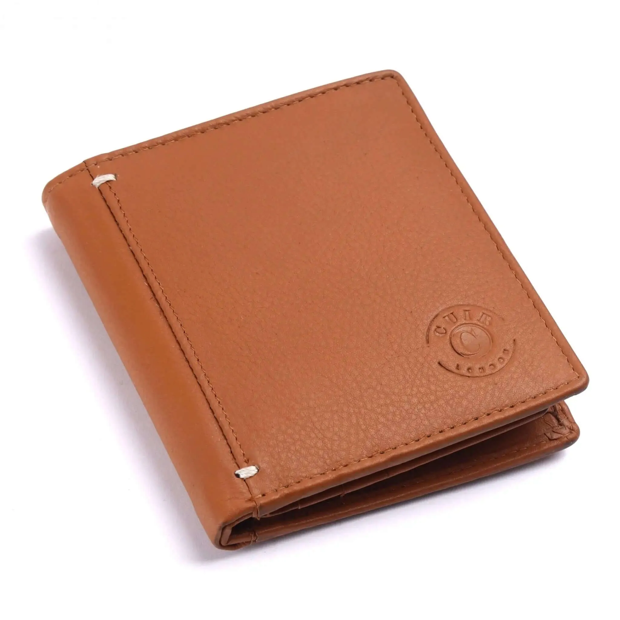 Genuine Brown Leather RFID Wallet for Men | Buff and Cow Leather | 7 Card Slots