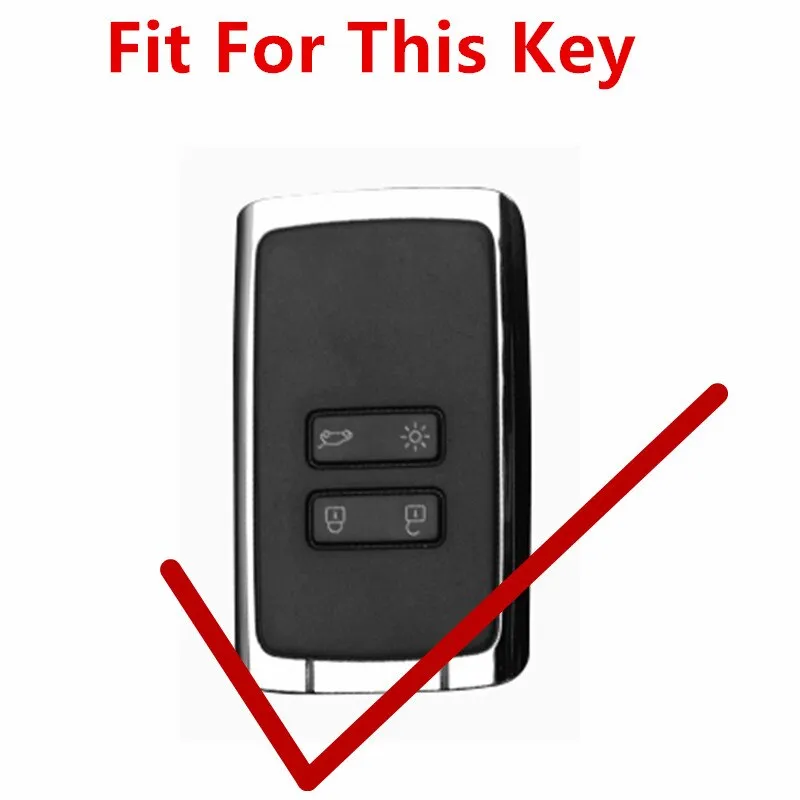 Genuine Leather 4Button Smart Key Case Cover For Renault Kadjar Car Styling (B) L2000