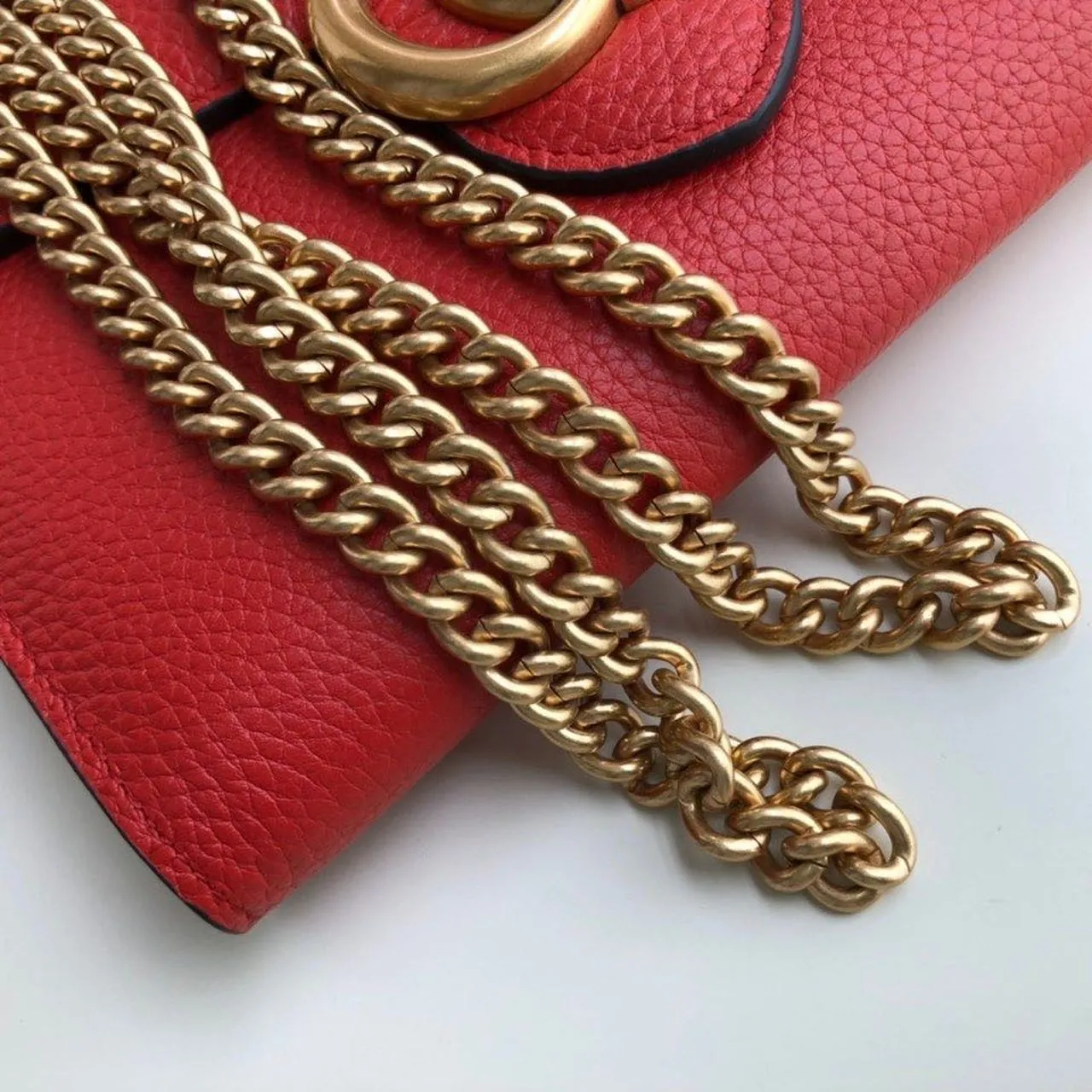 gg Marmont Mini Chain Bag Red For Women 7.9in/20cm gg