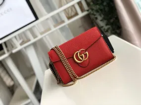 gg Marmont Mini Chain Bag Red For Women 7.9in/20cm gg