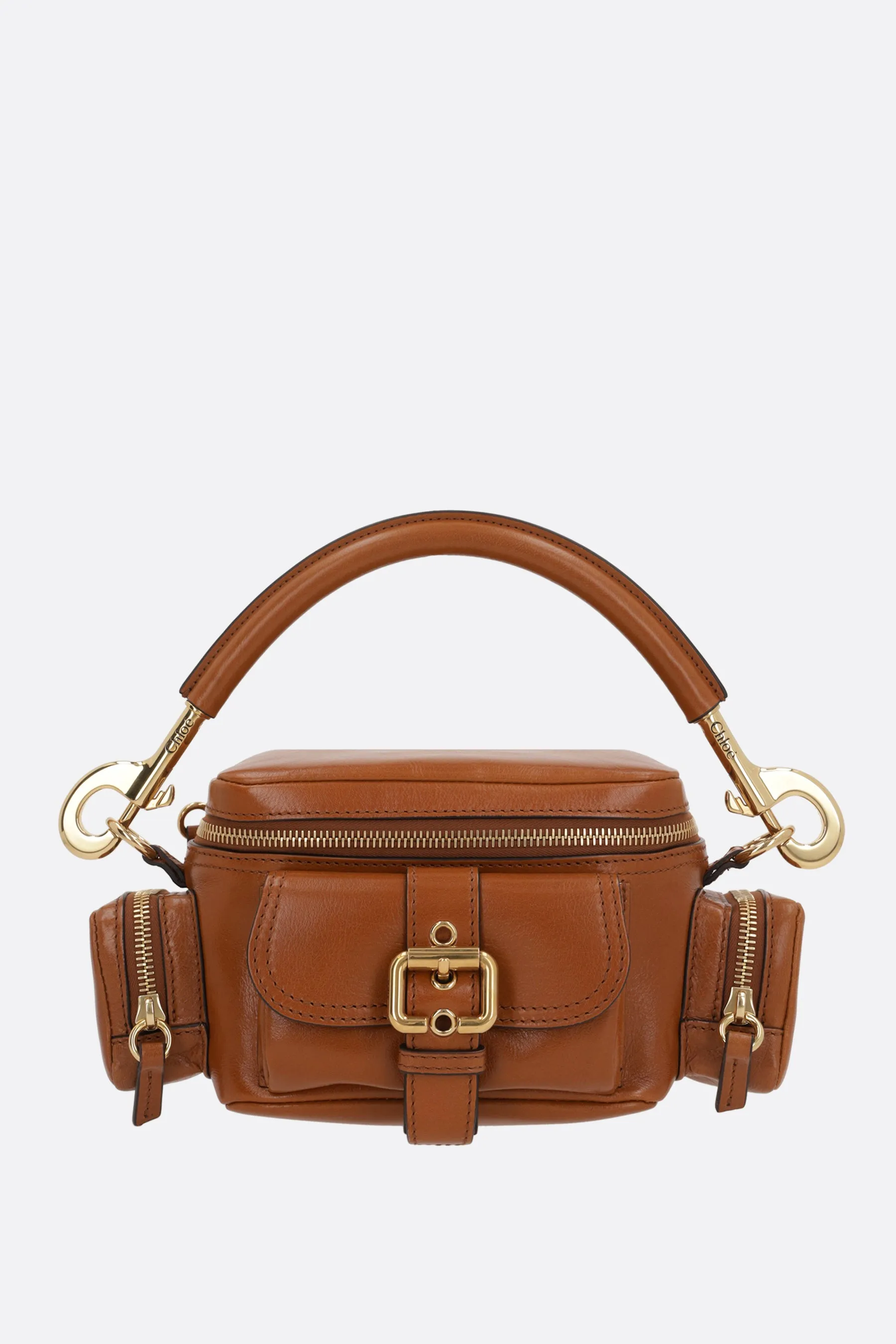 Glossy Leather Camera Shoulder Bag