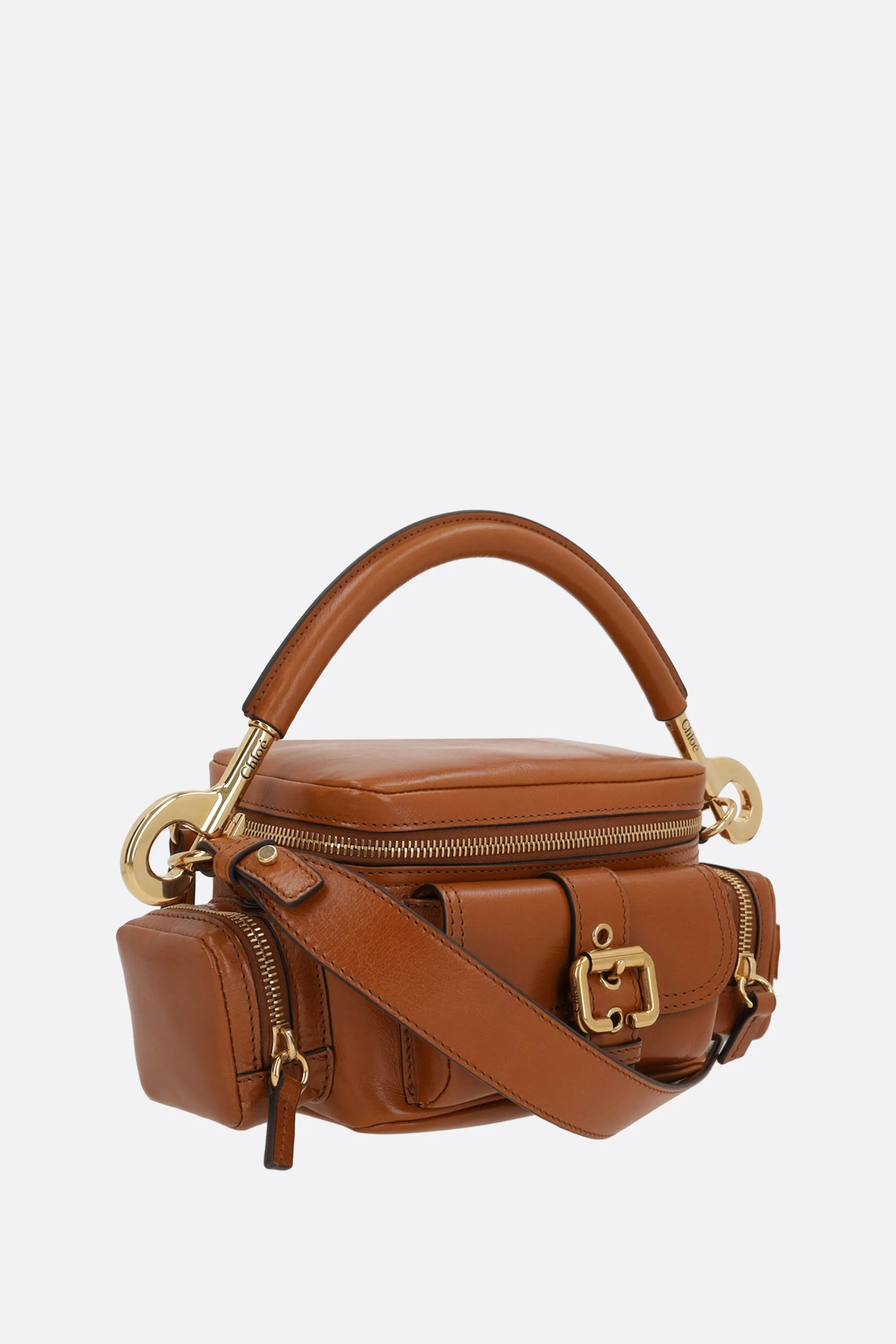 Glossy Leather Camera Shoulder Bag