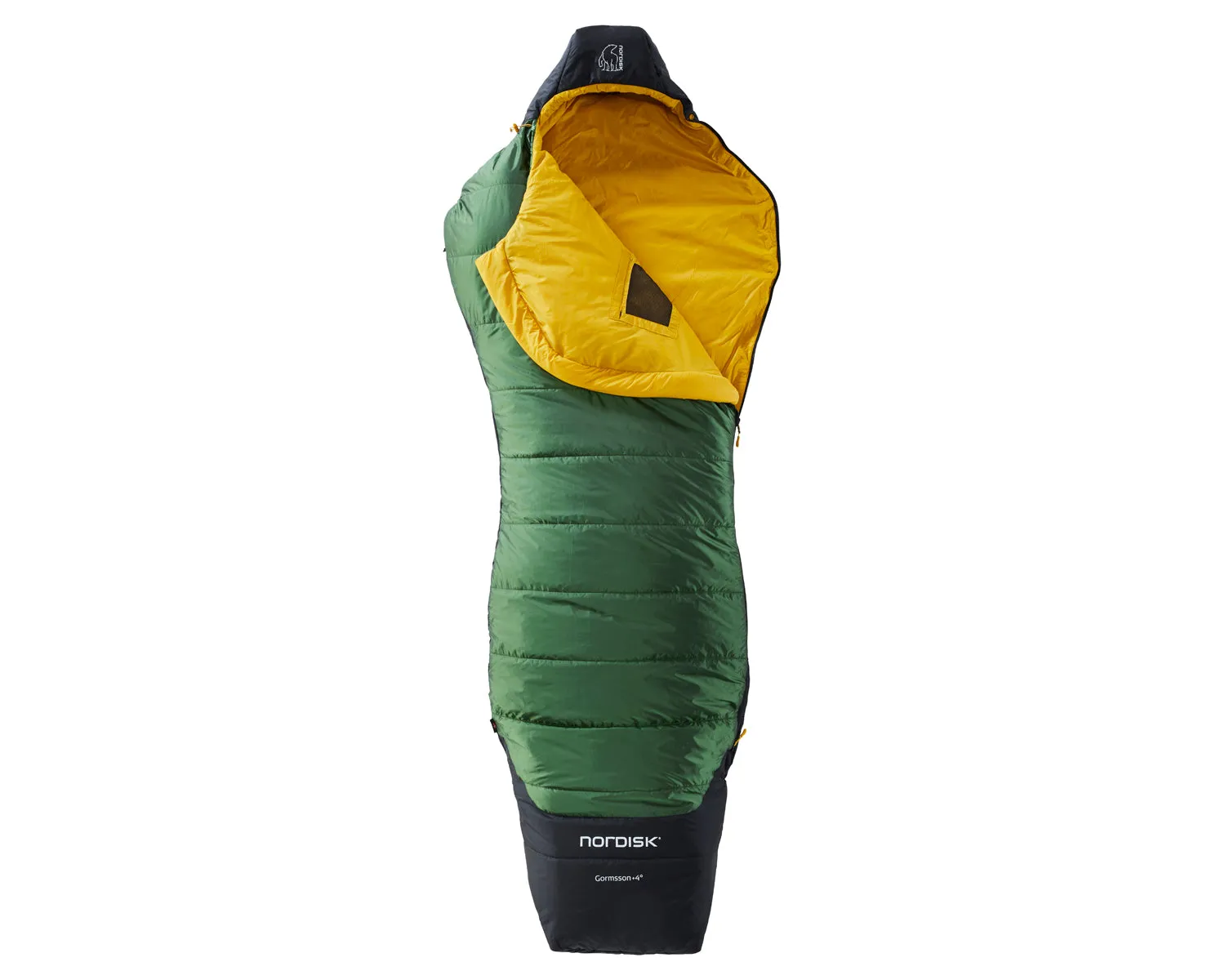 Gormsson  4° Curve sleeping bag - Artichoke Green/Mustard Yellow/Black