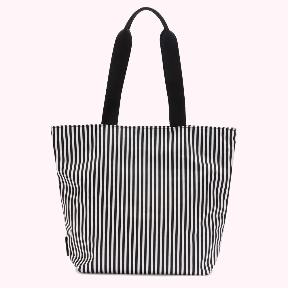 HEART AND STRIPES NYLON BEA TOTE