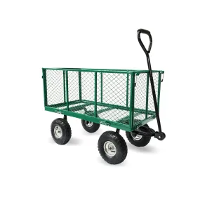 Heavy-Duty Steel Mesh Garden Trolley Cart with 300kg Capacity