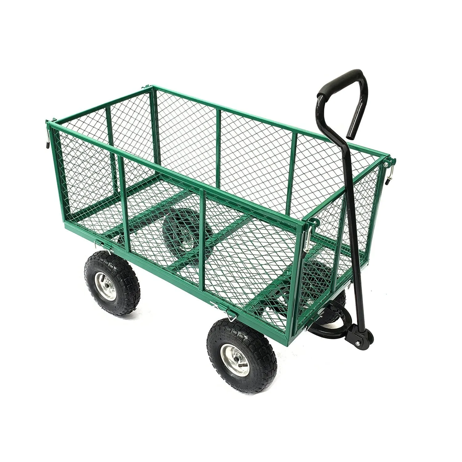 Heavy-Duty Steel Mesh Garden Trolley Cart with 300kg Capacity