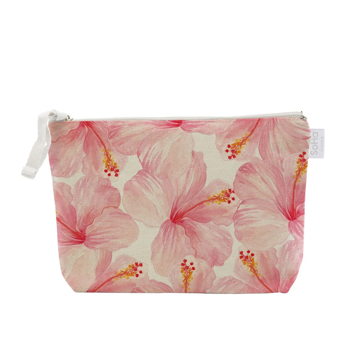 Hibiscus Bouquet Cosmetic Bag, Large