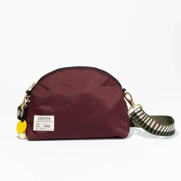 Hopper | Wine Nylon   Geo Webbed Strap