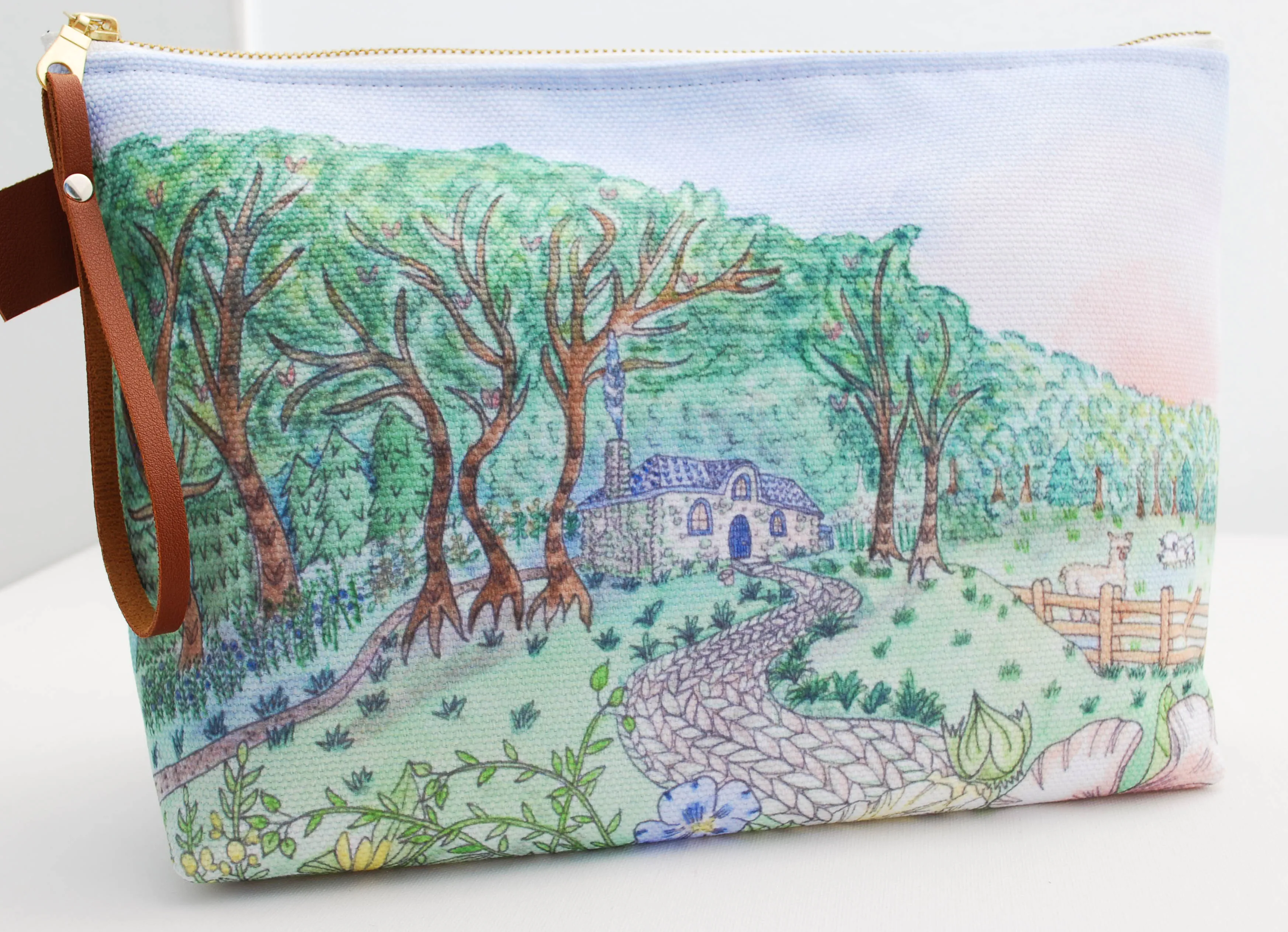 Illustrated Project Bag for Knitting, Crafts: "The Maker's Forest" from Story Maker