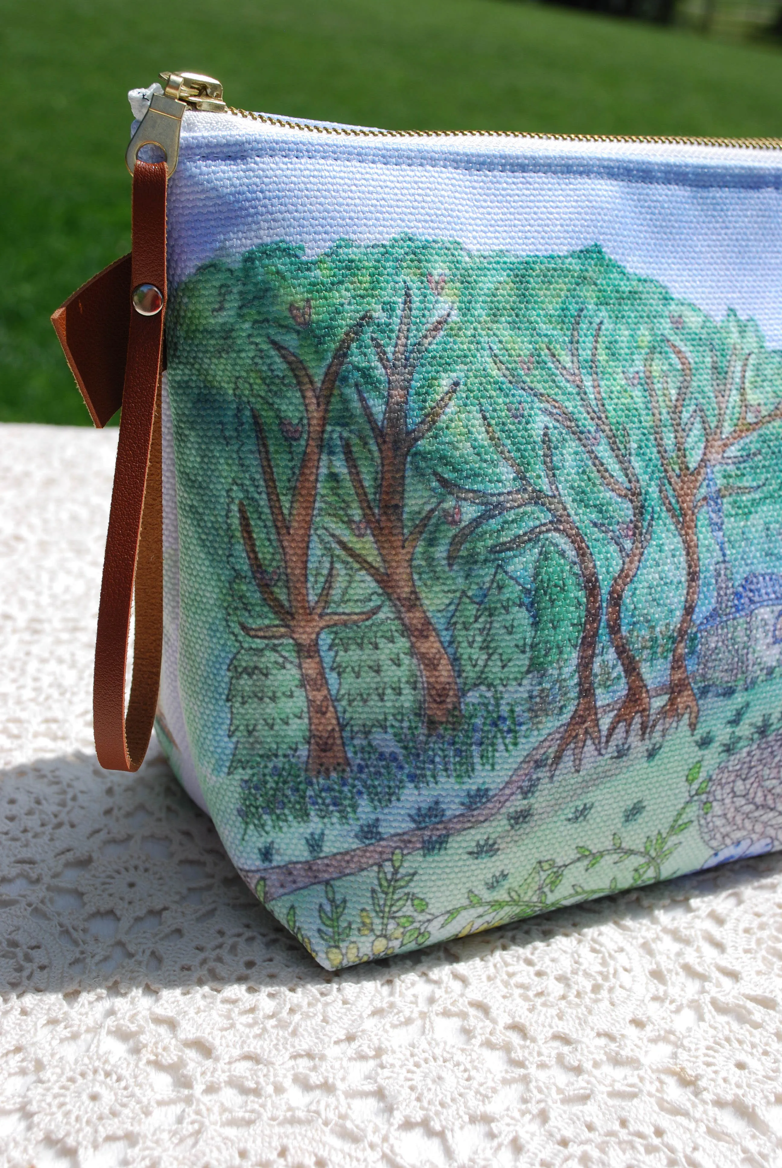 Illustrated Project Bag for Knitting, Crafts: "The Maker's Forest" from Story Maker