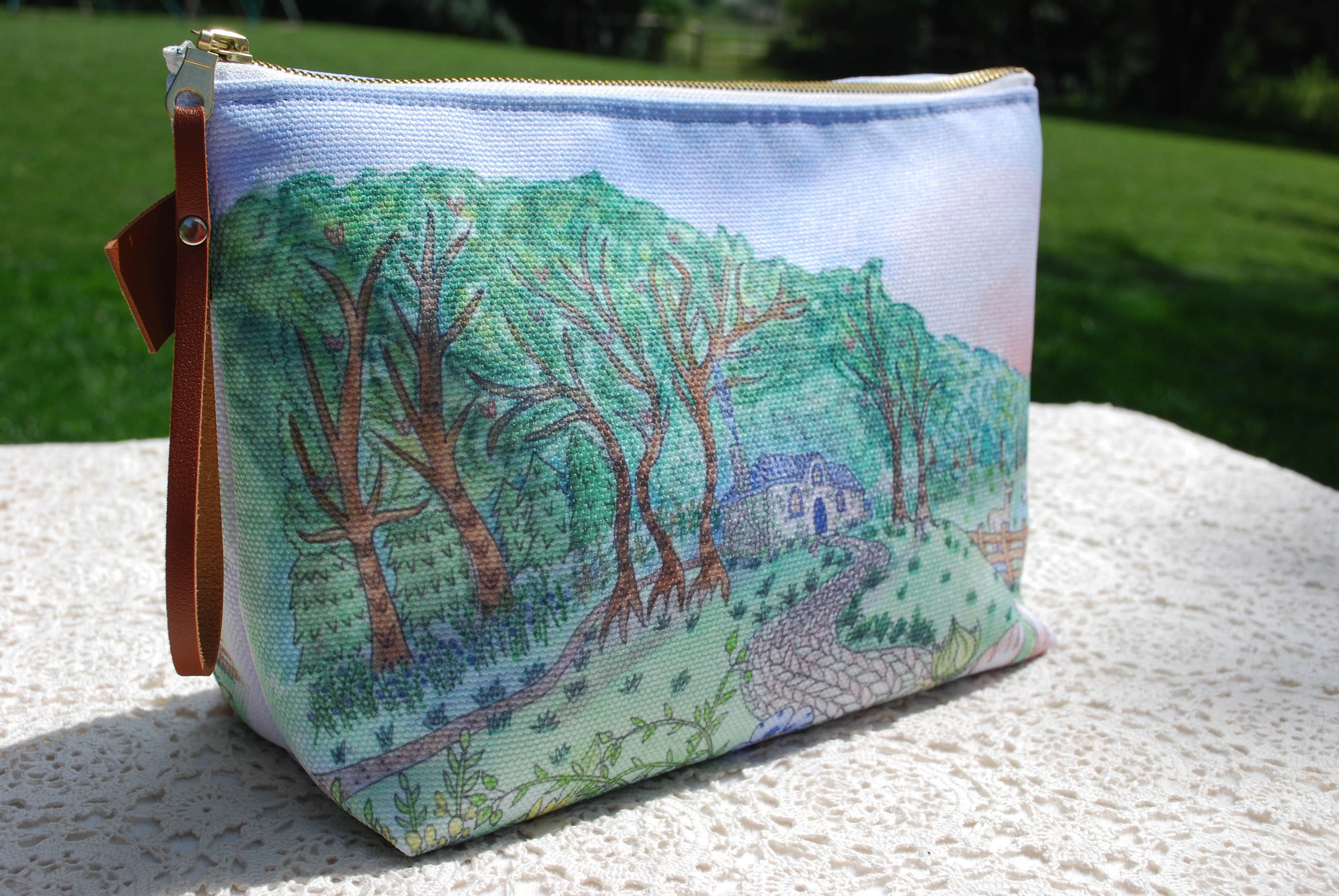 Illustrated Project Bag for Knitting, Crafts: "The Maker's Forest" from Story Maker