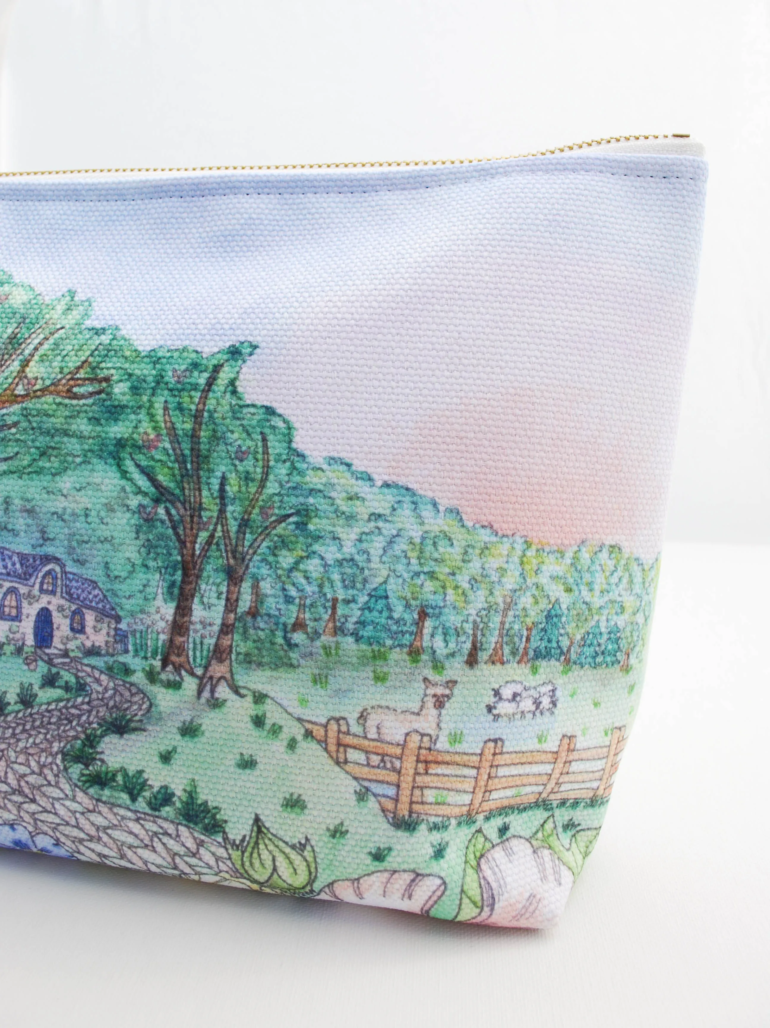 Illustrated Project Bag for Knitting, Crafts: "The Maker's Forest" from Story Maker