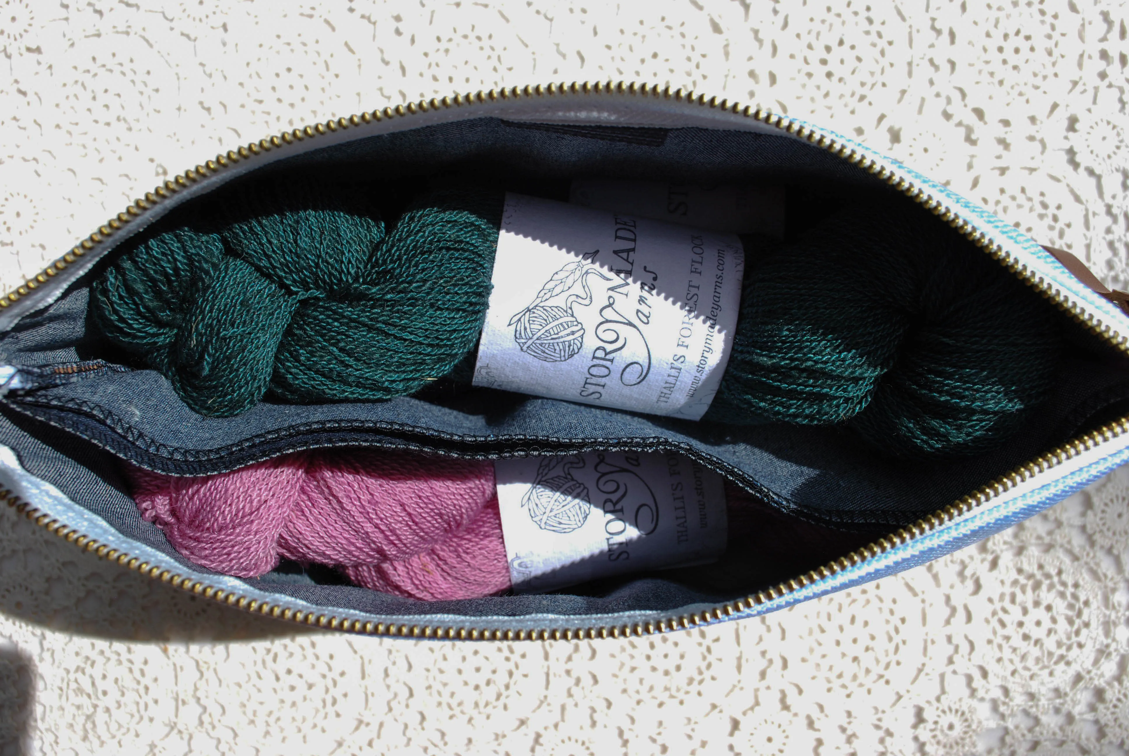 Illustrated Project Bag for Knitting, Crafts: "The Maker's Forest" from Story Maker