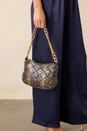 I'm Yours Tonight Snakeskin Quilted Handbag