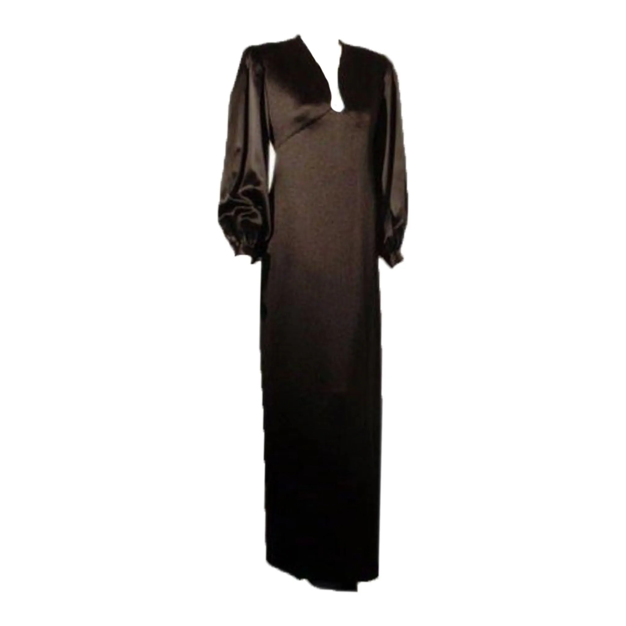 JAMES GALANOS Circa 1960s Black Silk Gown