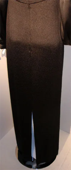 JAMES GALANOS Circa 1960s Black Silk Gown