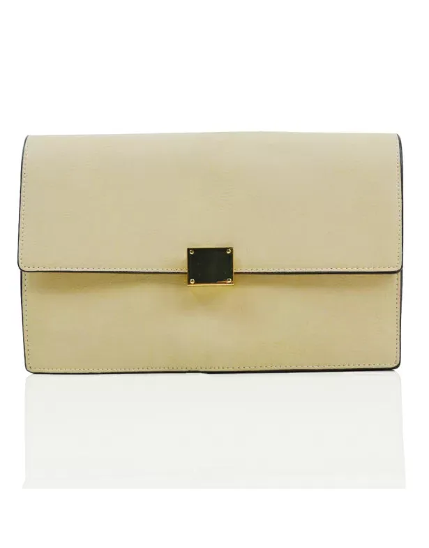 JORDAN EVENING PURSE SHOULDER STRAP CLUTCH BAG IN NUDE SYNTHETIC LEATHER