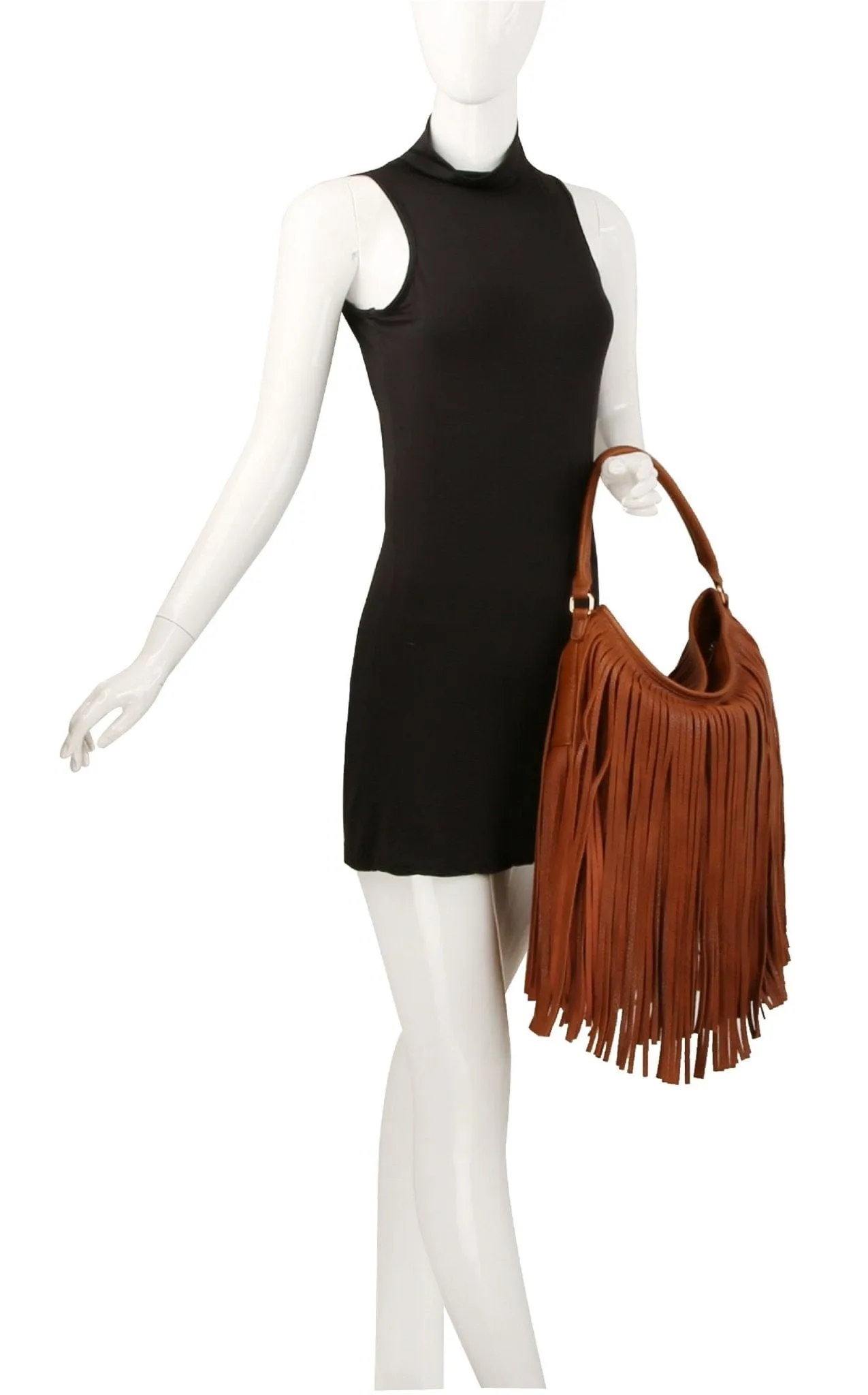 JY0465 Hana Boho Fringe Hobo Bag