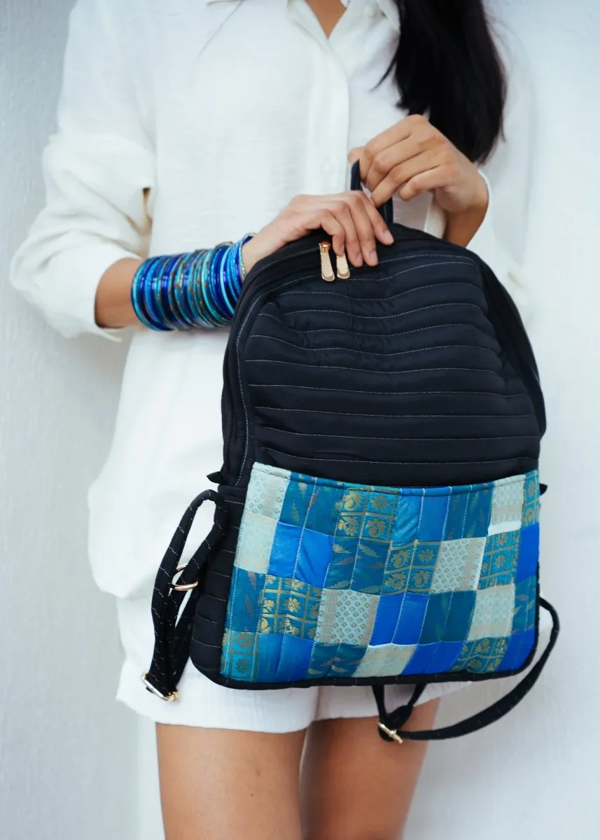 Kaushiki Petite Silk Patchwork Backpack